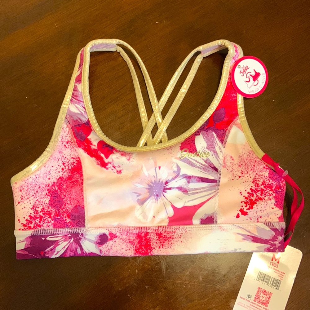 JUSTICE SPORT BRA (GIRL) REVERSIBLE - NWT - Picture 2 of 13